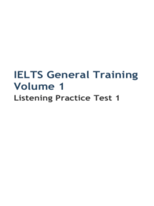 IELTS General Training Listening