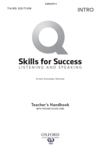 دانلود کتاب معلم Q Skills for Success intro : Listening and Speaking Teacher’s Handbook ویرایش سوم