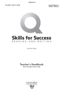 دانلود کتاب معلم Q Skills for Success intro : Reading and Writing Teacher’s Handbook ویرایش سوم